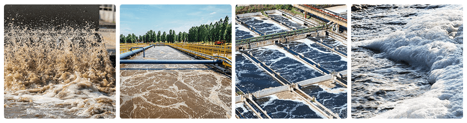 (圖:生化污水消泡劑產(chǎn)品應用)